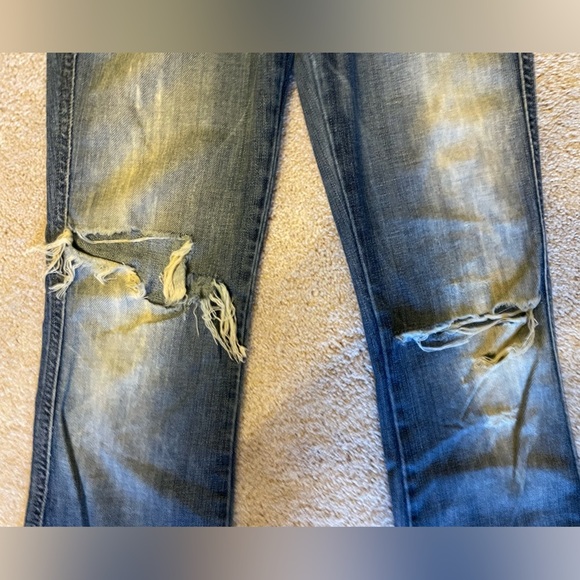 7 for All Mankind Distressed Jeans with Holes - Picture 4 of 9